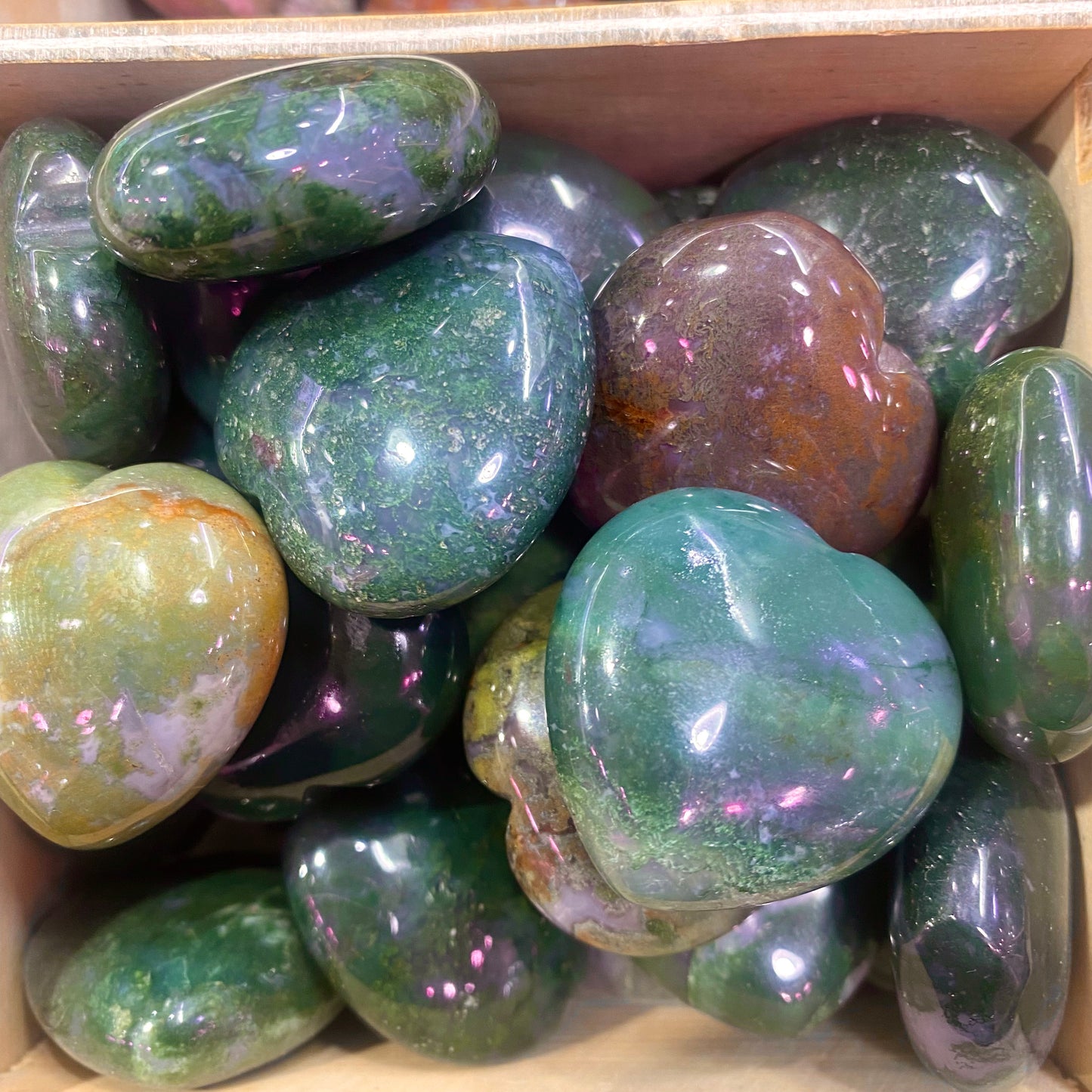 Ocean Jasper Heart Carving
