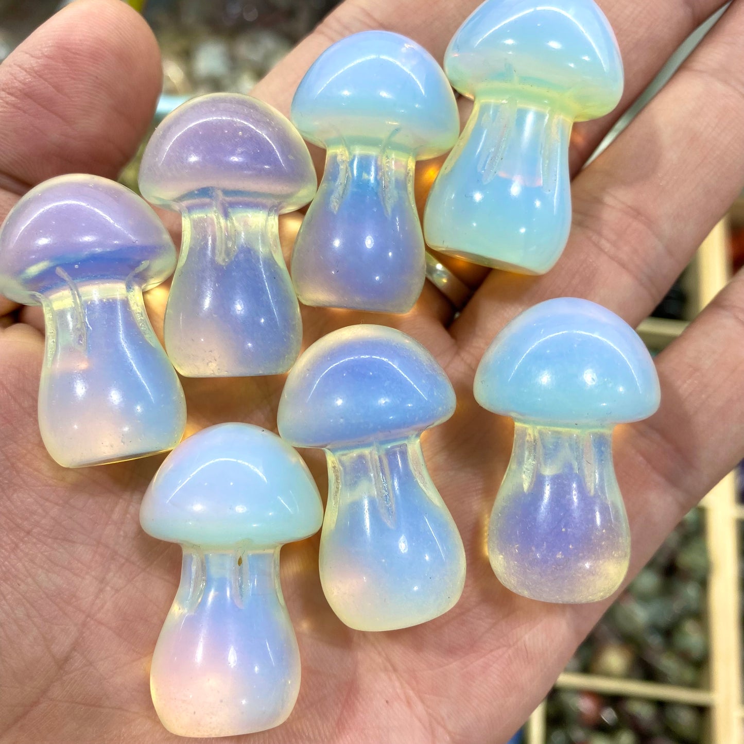 Opalite Mushroom Carving