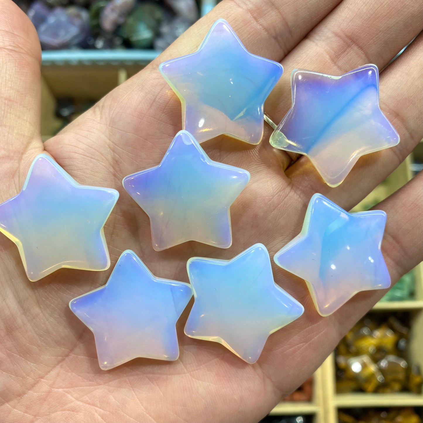 Opalite Star Carving