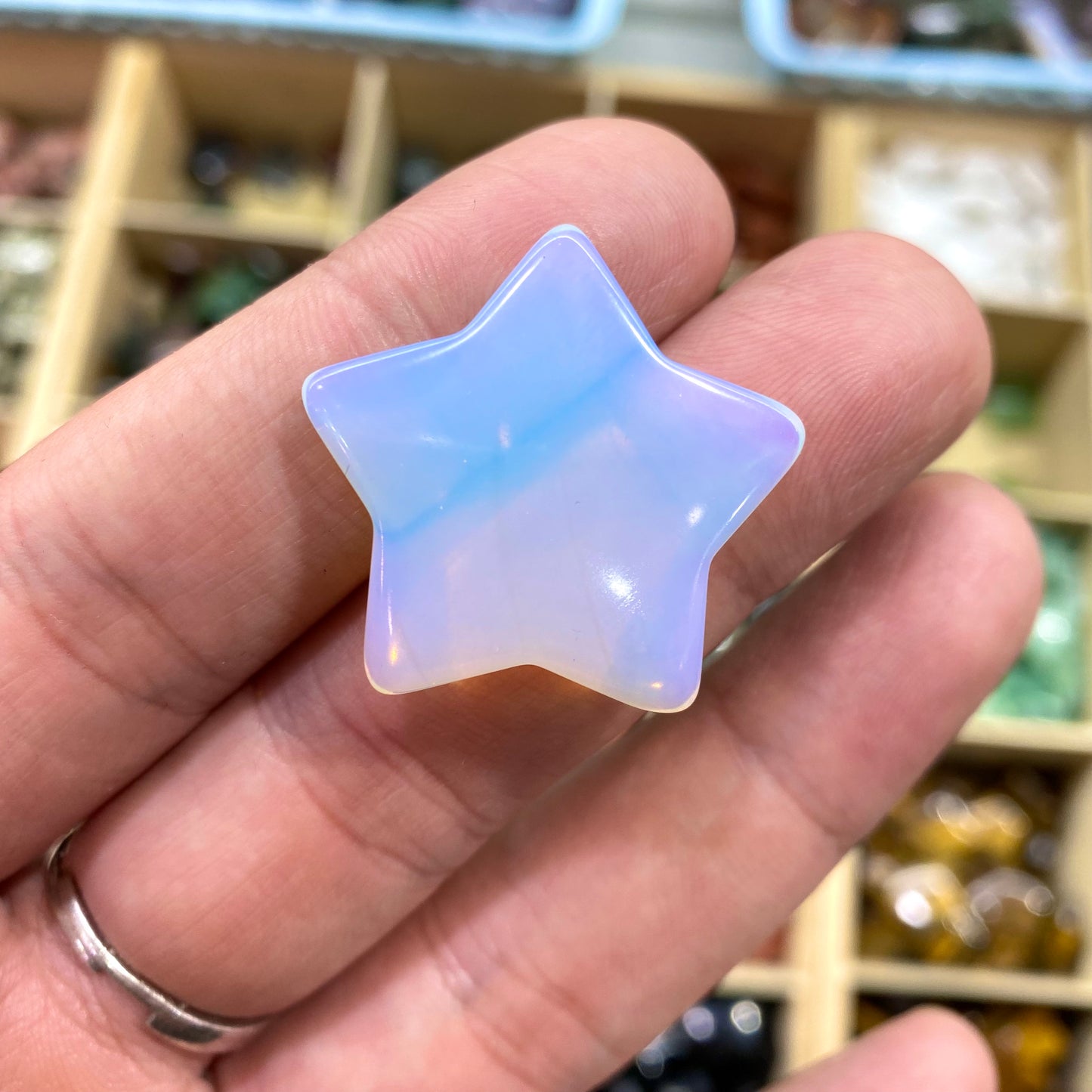 Opalite Star Carving