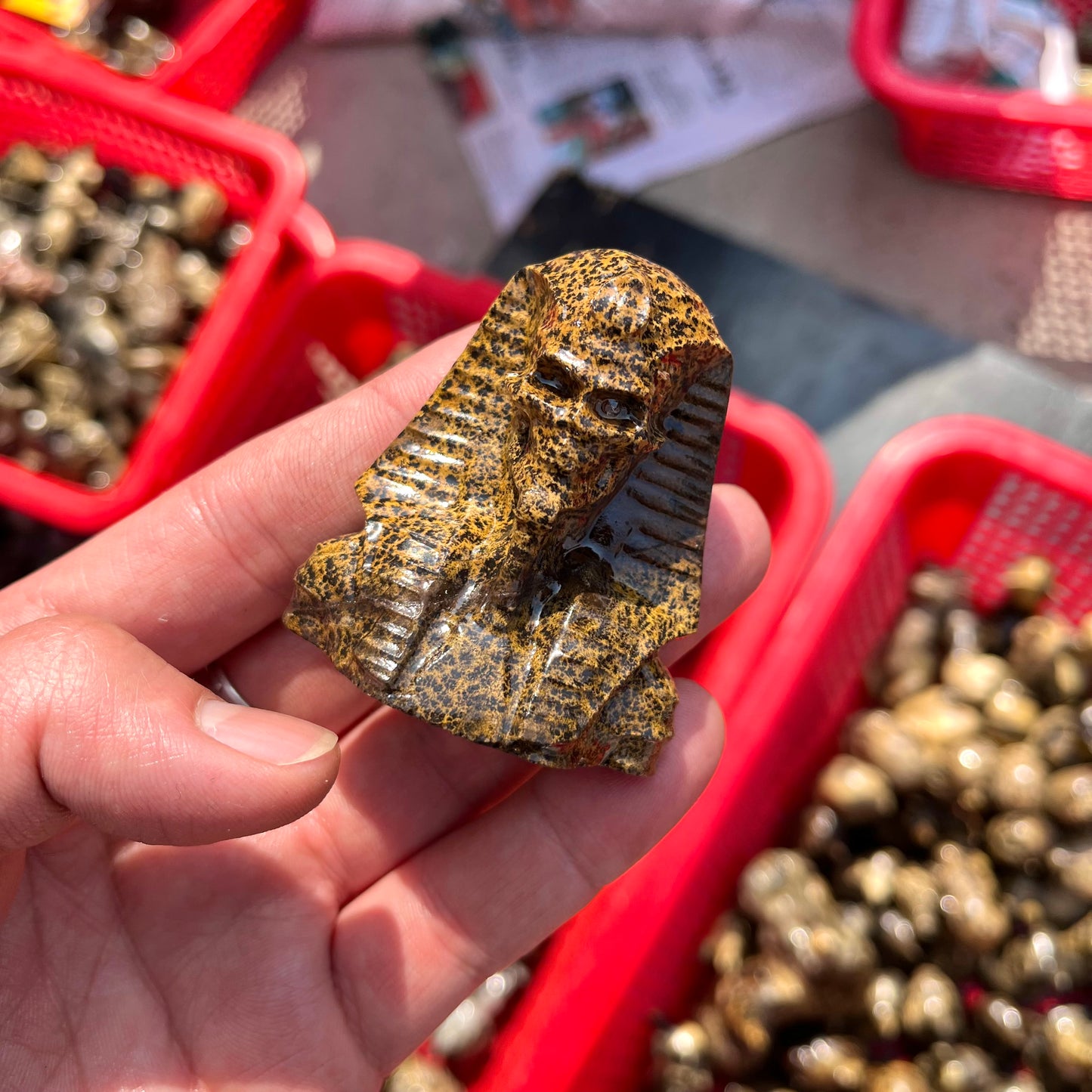 Picture Jasper Pharaoh Carving