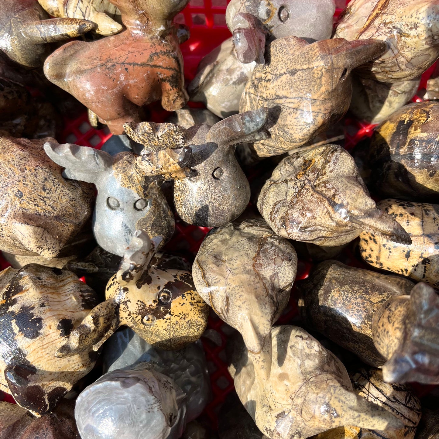 Picture Jasper Reindeer Carving