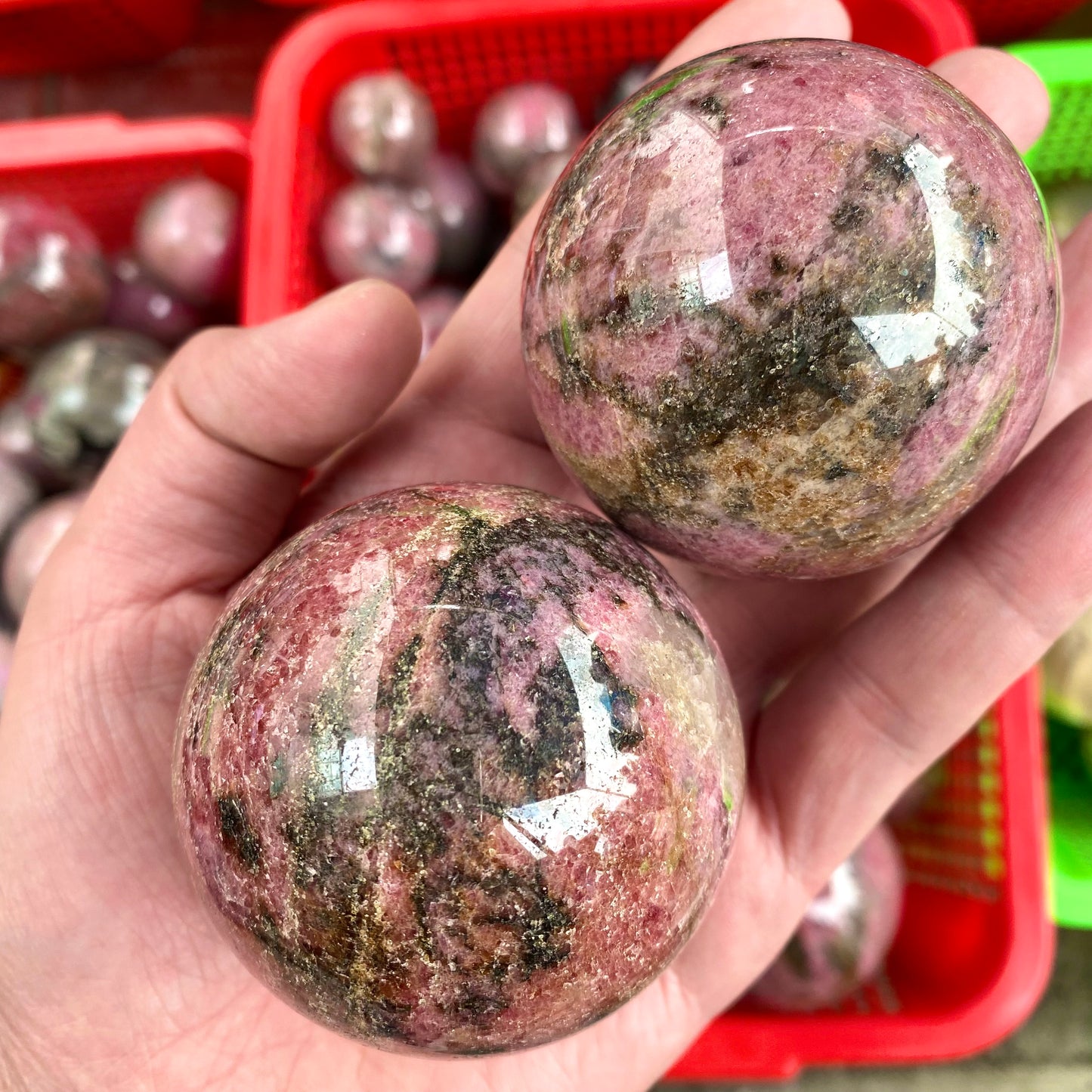 Rhodonite Sphere