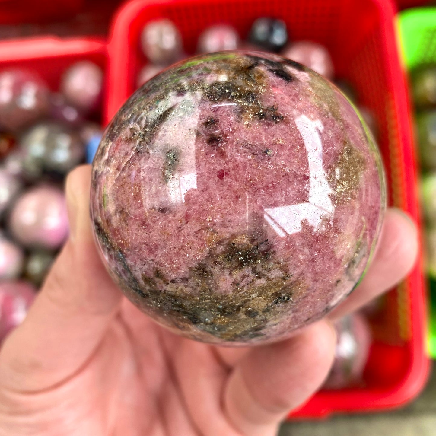 Rhodonite Sphere