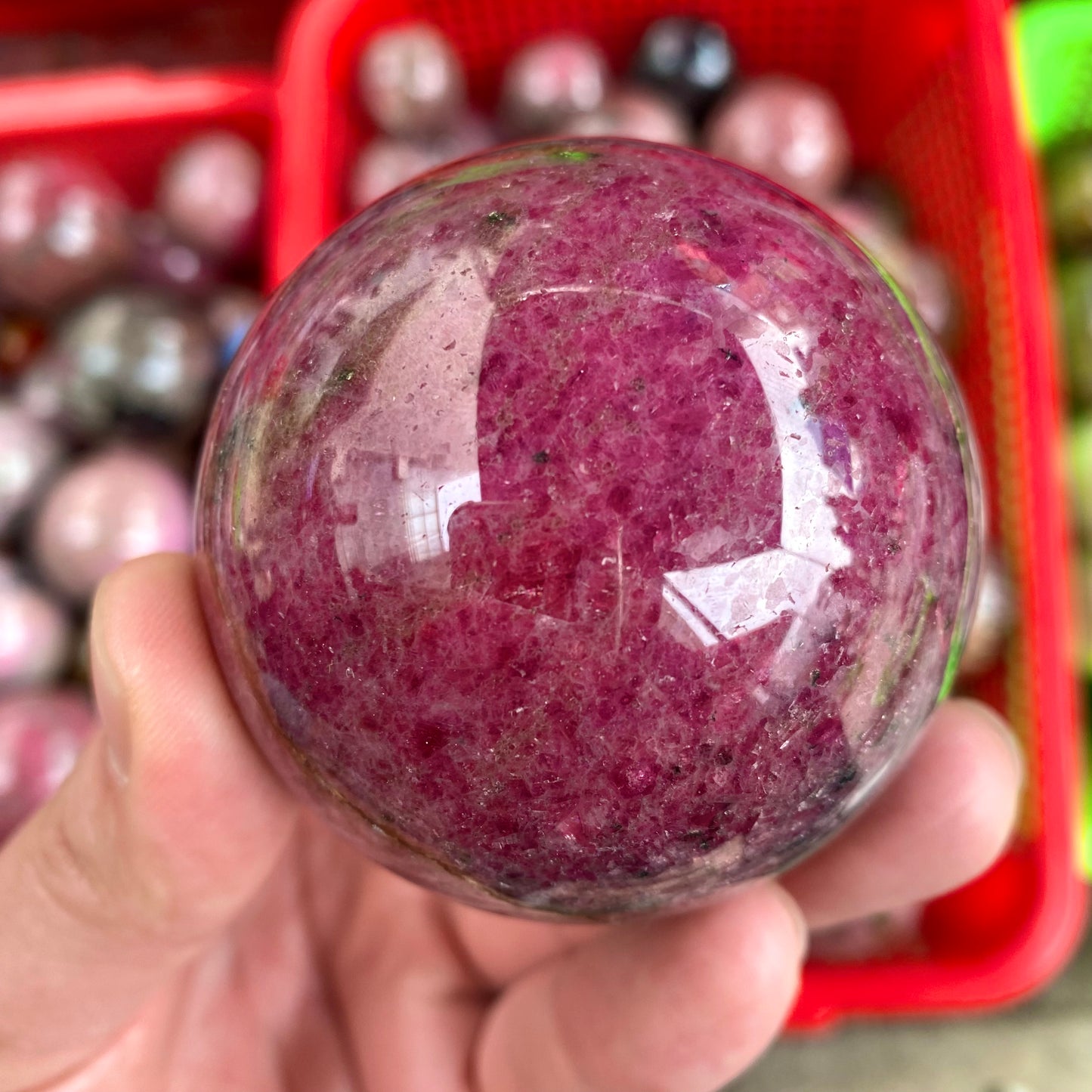 Rhodonite Sphere