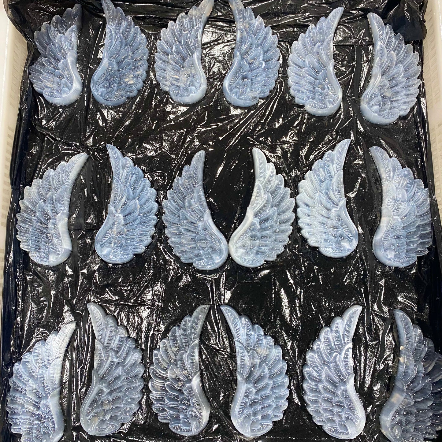 Selenite Wing Carving
