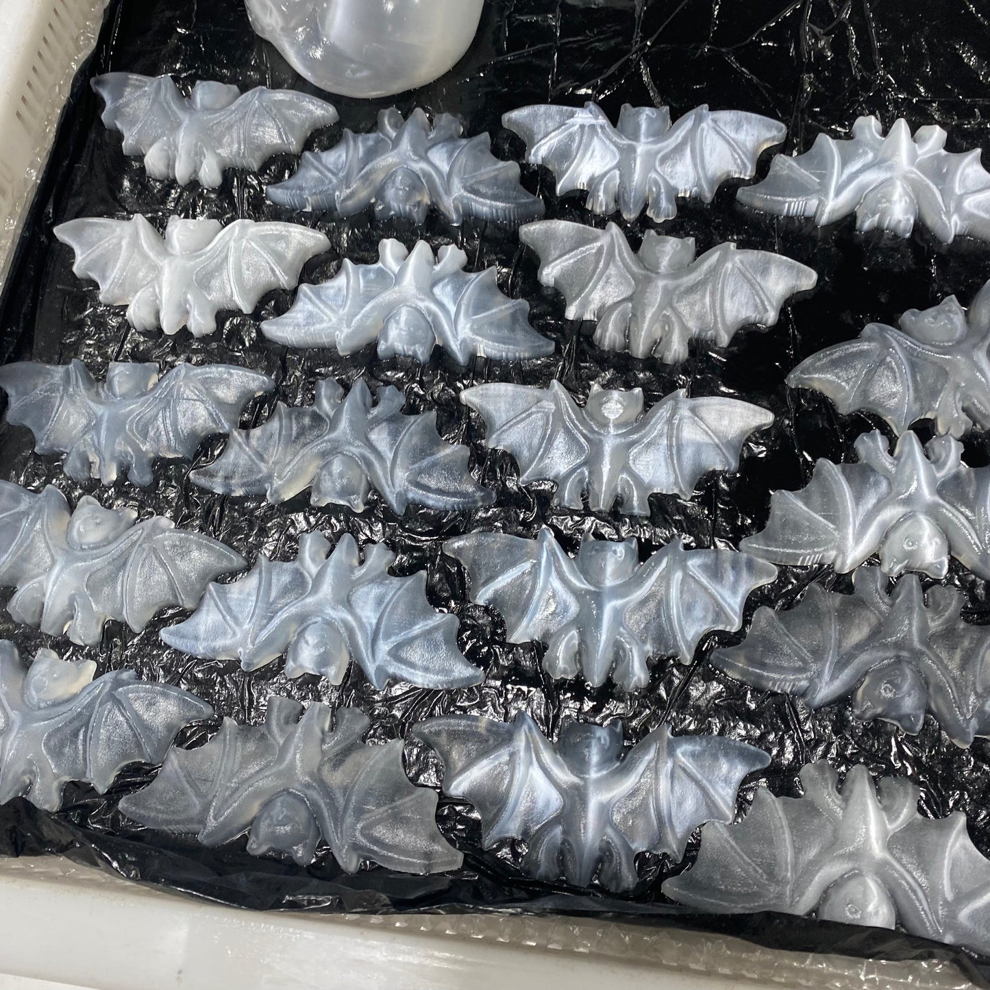 Selenite Bat Carving