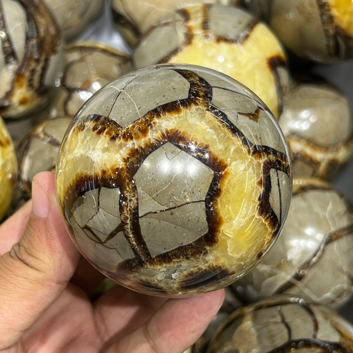 Septarian Crystal Sphere