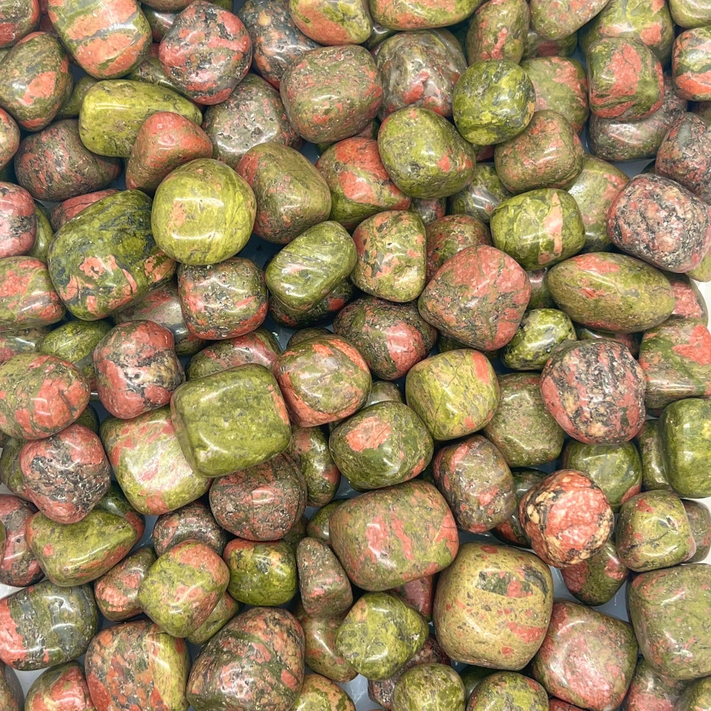 Unakite Polished Tumbled Stones(20-30mm) WaterfrontCrystal