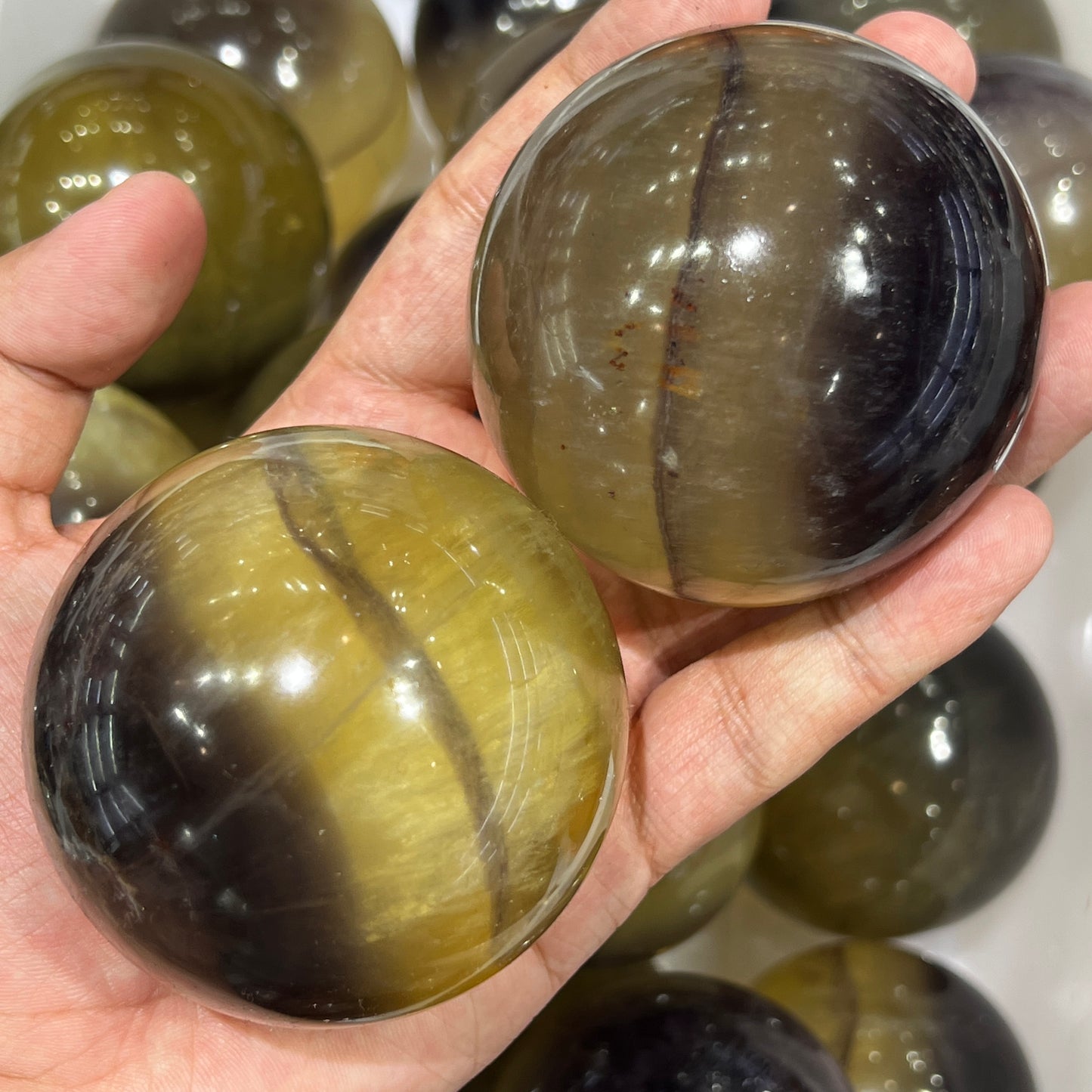 Yellow Fluorite Sphere