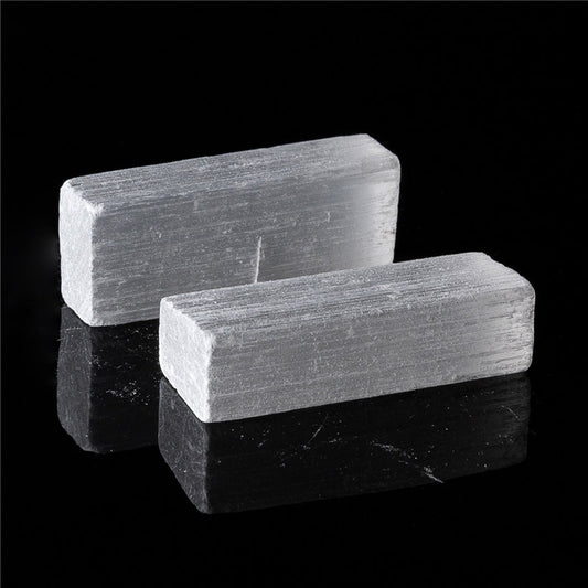 Natural Selenite Small Square Raw Stone Material