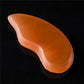 Natural Selenite Crystal Gua Sha Board Pea-Shaped Gua Sha Plate