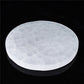 Natural Selenite Slab Geometric Round Coaster Rough Stone