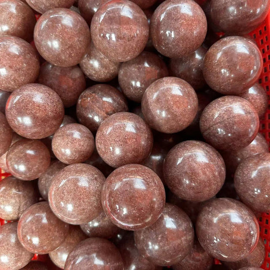 Strawberry crystal sphere
