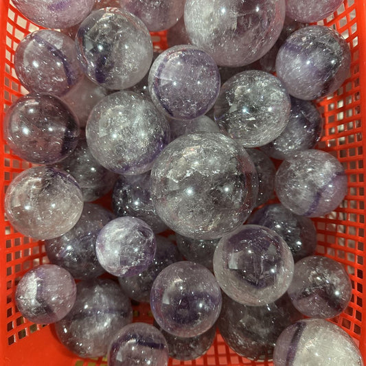 V-shaped amethyst sphere