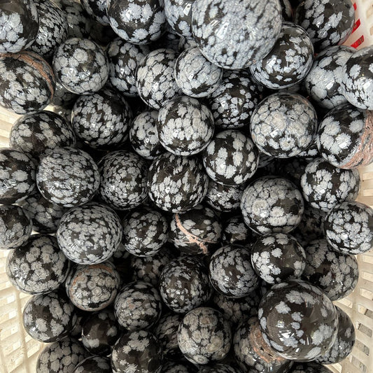 Snowflake Obsidian Sphere