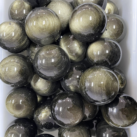 Golden Obsidian Sphere