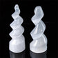 Natural Selenite Unicorn Horn Spiral