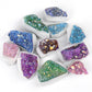 Spray-colored electroplated colored bare stone amethyst block box set
