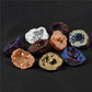 Natural crystal cave hollow agate electroplated colored box set