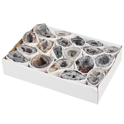 Natural Brazilian agate mini crystal cave raw stone