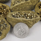 Natural crystal cave agate rough stone electroplated gold boxed
