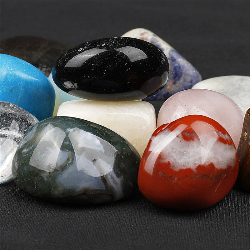 Natural tumbled Stone Crystal Mixed Color Small Gift Box Set