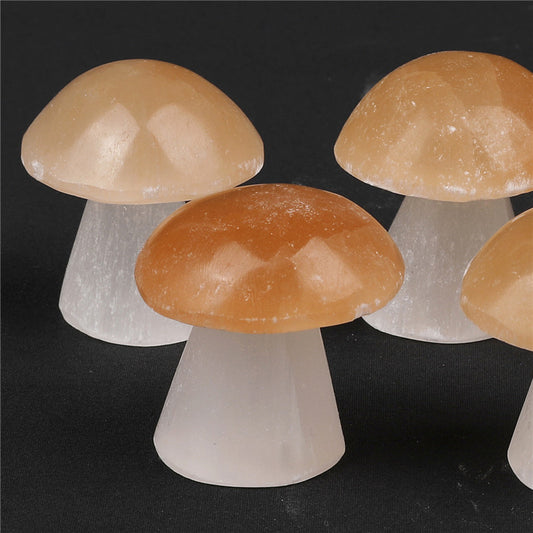 4cm natural selenite mushroom ornament