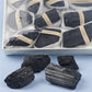 Natural black tourmaline rough stone box set