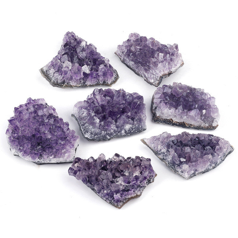 High-quality Grade A Brazilian natural amethyst crystal cluster rough stone box set