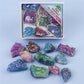 Spray-colored electroplated colored bare stone amethyst block box set