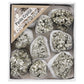 Natural pyrite raw stone crystal cluster, natural color, loose stones, small box