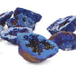 Natural crystal cave agate treasure pot raw stone electroplated blue boxed