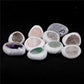Small gift box of natural raw crystal mixed color dragon egg cut stones