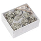 Natural pyrite raw stone crystal cluster, natural color, loose stones, small box