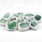 Natural green fluorite rough stone box set
