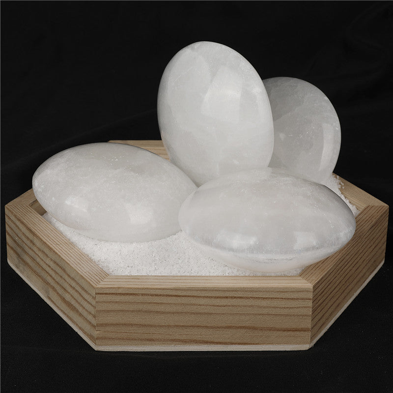 Natural Selenite Round Crystal Ornament