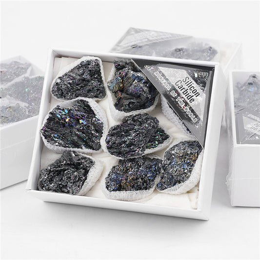 Natural coal crystal rough stone