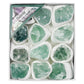 Natural green fluorite rough stone box set