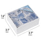 Natural blue kyanite blue calcite rough stone box set