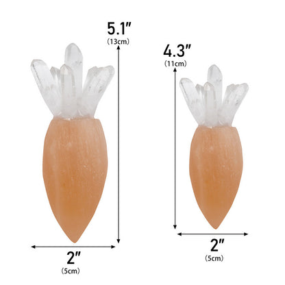 Natural Selenite Carrot