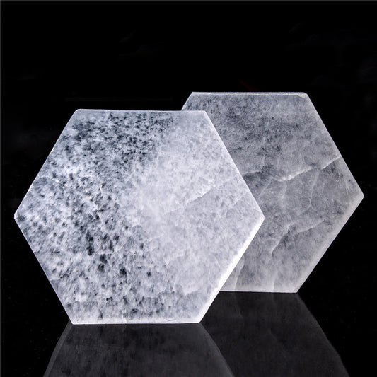 Natural Selenite Slabs Hexagonal, Round, Square, Triangular