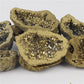 Natural crystal cave agate rough stone electroplated gold boxed