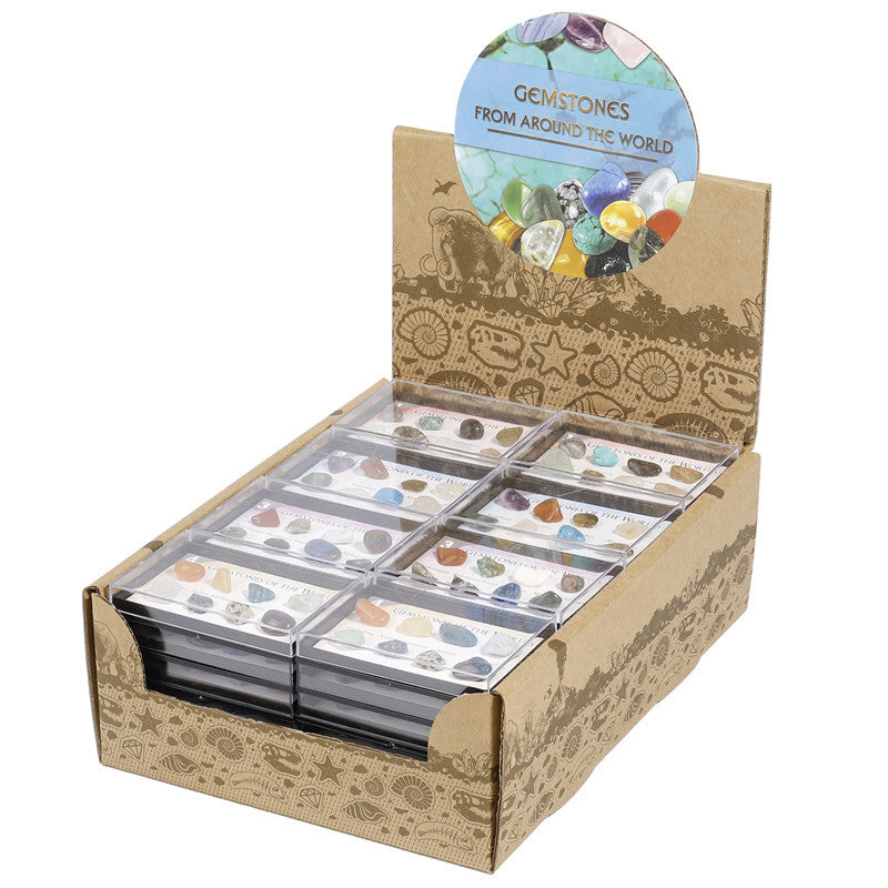 8 types of mineral crystal stones, natural mineral ore specimens, and educational geological information.