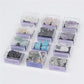 Mixed mineral natural crystal rough stone acrylic small box specimen