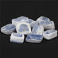 Natural blue kyanite blue calcite rough stone box set