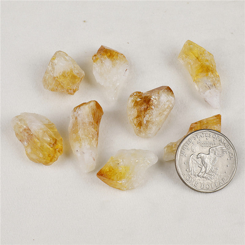 Natural Yellow Quartz Rough Stone Box Set