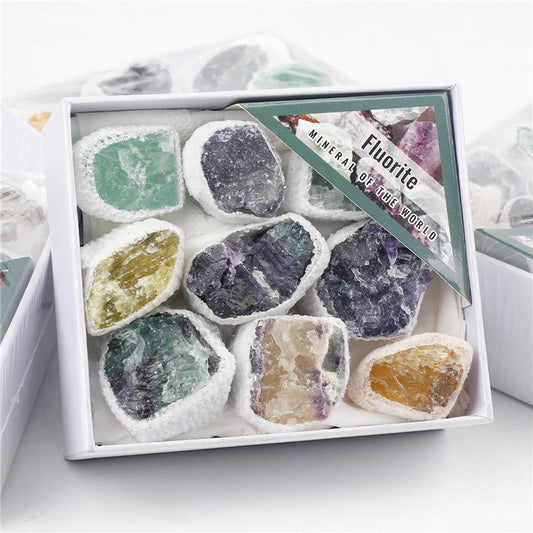 Natural Fluorite Rough Stone Box