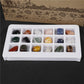 Box of 18 mixed natural crystal tumble stones