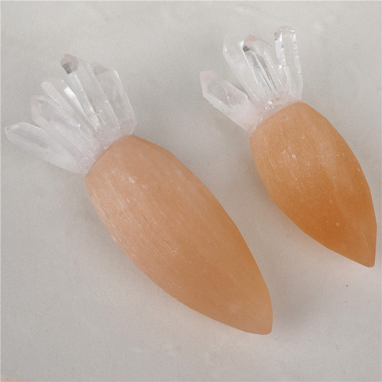 Natural Selenite Carrot